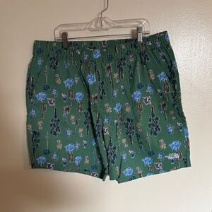 The North Face Men’s Green Printed Athletic Shorts L